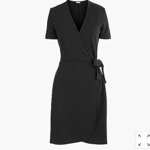 NWT Jcrew Factory Textured Black Wrap Dress 🆕
